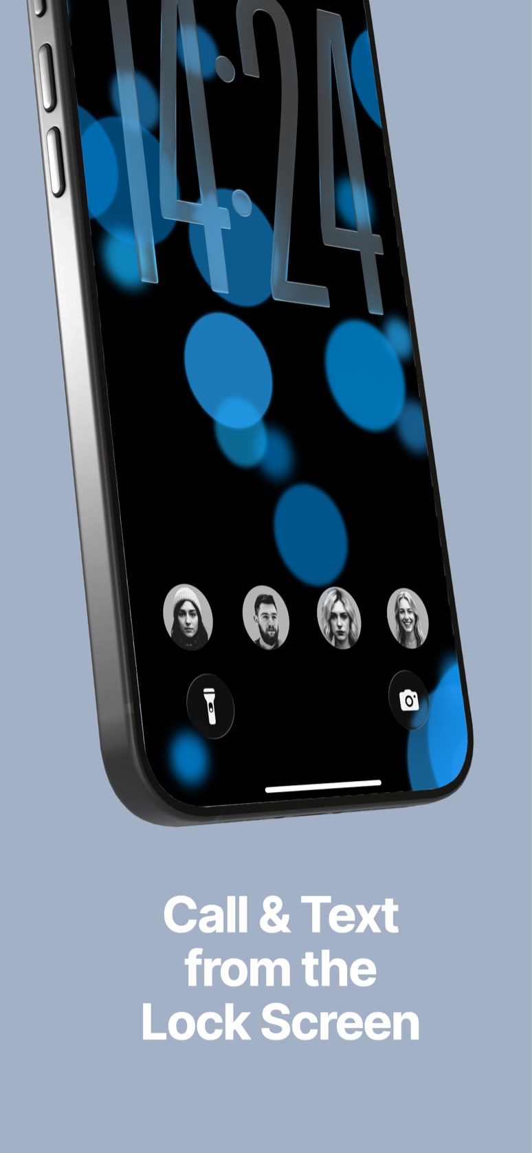 Favorite contacts available on the iPhone Lock and Home Screens
